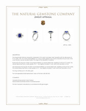 2.53 Ct. Violet Tanzanite and Natural Diamond Pave Ring, 14K White Gold Appraisal