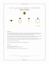 1.01 Ct. Ruby and Natural Diamond Pave Ring, 14K Yellow Gold Appraisal