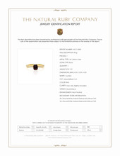 1.01 Ct. Ruby and Natural Diamond Pave Ring, 14K Yellow Gold Scan Report