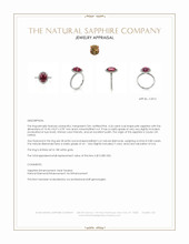 4.24 Ct. Pink Sapphire and Natural Diamond Pave Ring, 18K White Gold Appraisal