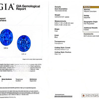 6.01&nbsp;Ct.Tw.Total Carat Weight Blue Sapphire and Natural Diamond Pave Earrings, 18K White Gold Scan Report