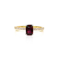 1.05 Ct. Ruby and Natural Diamond Pave Ring, 14K Yellow & White Video