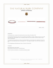12.72 Ct.Tw.Total Carat Weight Ruby and Natural Diamond Pave Bracelet, Platinum 950 Appraisal