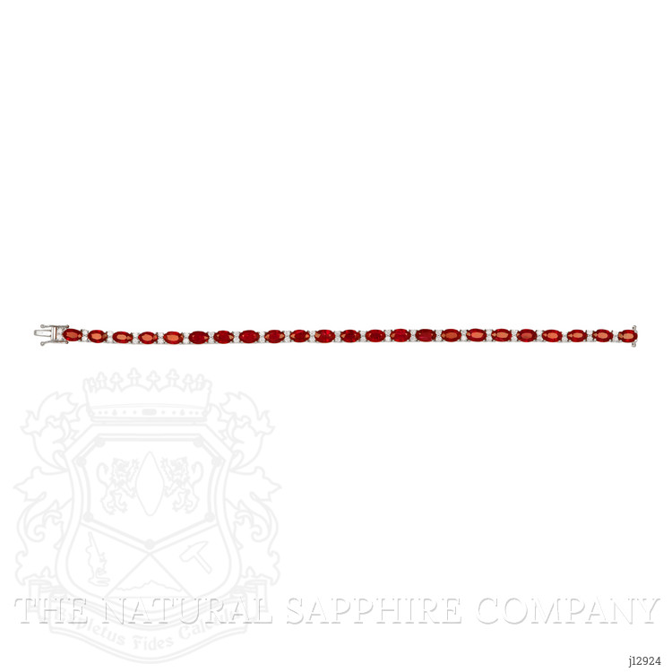 12.72 Ct.Tw. Ruby and Natural Diamond Pave Bracelet, Platinum 950