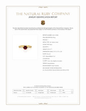 0.71 Ct. Ruby and Natural Diamond Pave Ring, 14K Yellow Gold Scan Report