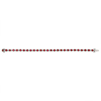 5.13 Ct.Tw.Total Carat Weight Ruby and Natural Diamond Tennis/Line Bracelet, Platinum 600 Image