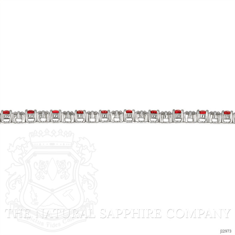 5.13 Ct.Tw. Ruby and Natural Diamond Tennis/Line Bracelet, Platinum 600