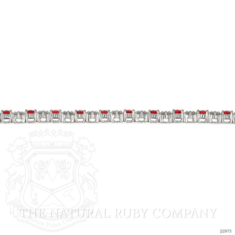 5.13 Ct.Tw. Ruby and Natural Diamond Tennis/Line Bracelet, Platinum 600