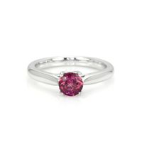 0.86 Ct. Sapphire Solitaire Ring, 18K White Gold Video