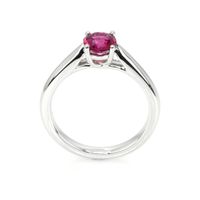 0.86 Ct. Sapphire Solitaire Ring, 18K White Gold Image