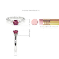 0.86 Ct. Sapphire Solitaire Ring, 18K White Gold Image