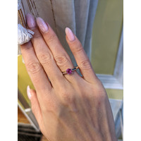 0.86 Ct. Sapphire Solitaire Ring, 18K White Gold Life Style