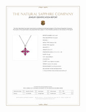 0.72 Ct. Pink Sapphire and Natural Diamond Accent Stones Pendant, Platinum 950 Scan Report