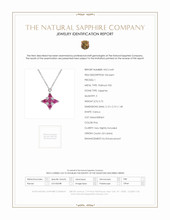 0.72 Ct. Sapphire Natural Diamond Accent Stones Pendant, Platinum 950 Scan Report