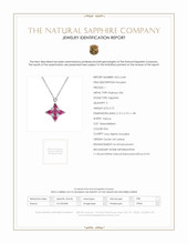 0.72 Ct. Pink Sapphire and Natural Diamond Accent Stones Pendant, Platinum 950 Scan Report