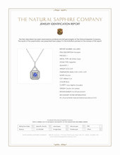 0.60 Ct. Blue Sapphire and Natural Diamond Accent Stones Pendant, 18K White Gold Scan Report