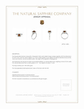 0.80 Ct. Orange Sapphire and Natural Diamond Antique Style Ring, 18K White Gold Appraisal