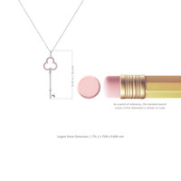 0.90 Ct. Pink Sapphire Accent Stones Pendant, Silver Image