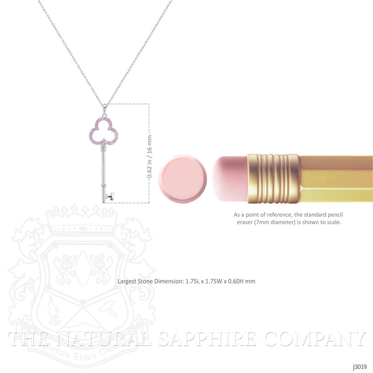 0.90 Ct. Pink Sapphire Accent Stones Pendant, Silver