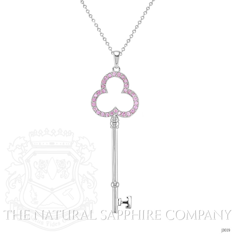 0.90 Ct. Pink Sapphire Accent Stones Pendant, Silver