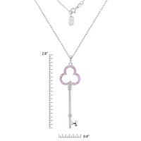 0.90 Ct. Pink Sapphire Accent Stones Pendant, Silver Image