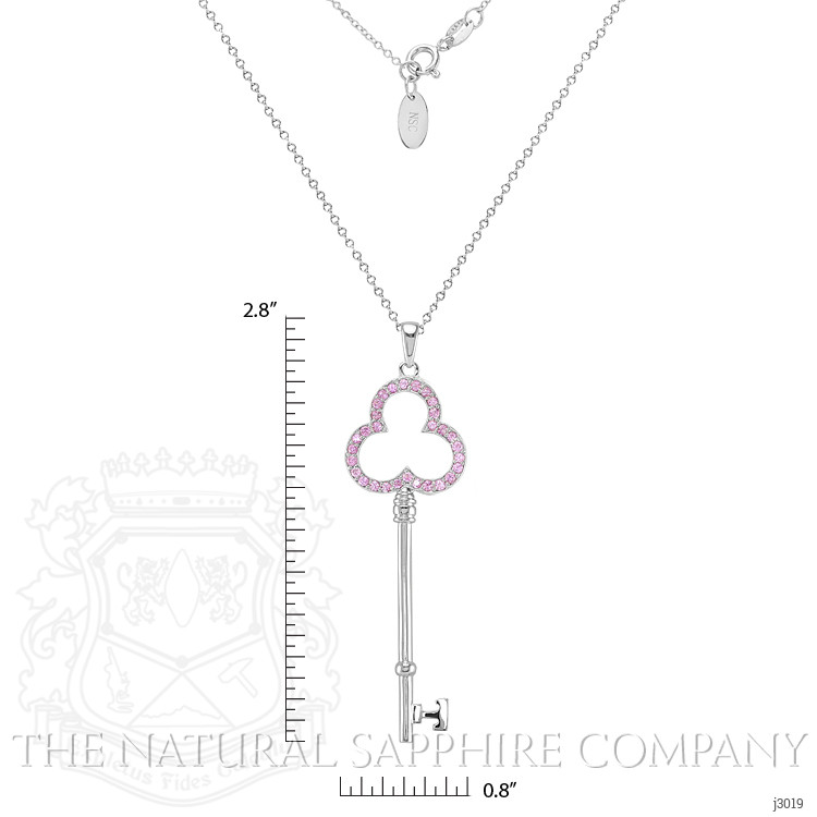 0.90 Ct. Pink Sapphire Accent Stones Pendant, Silver