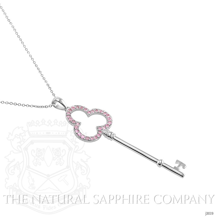 0.90 Ct. Pink Sapphire Accent Stones Pendant, Silver