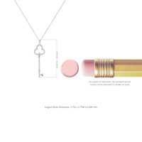 0.90 Ct. White Sapphire Accent Stones Pendant, Silver Image