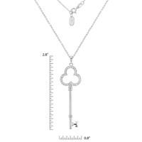 0.90 Ct. White Sapphire Accent Stones Pendant, Silver Image