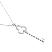 0.90 Ct. White Sapphire Accent Stones Pendant, Silver Image