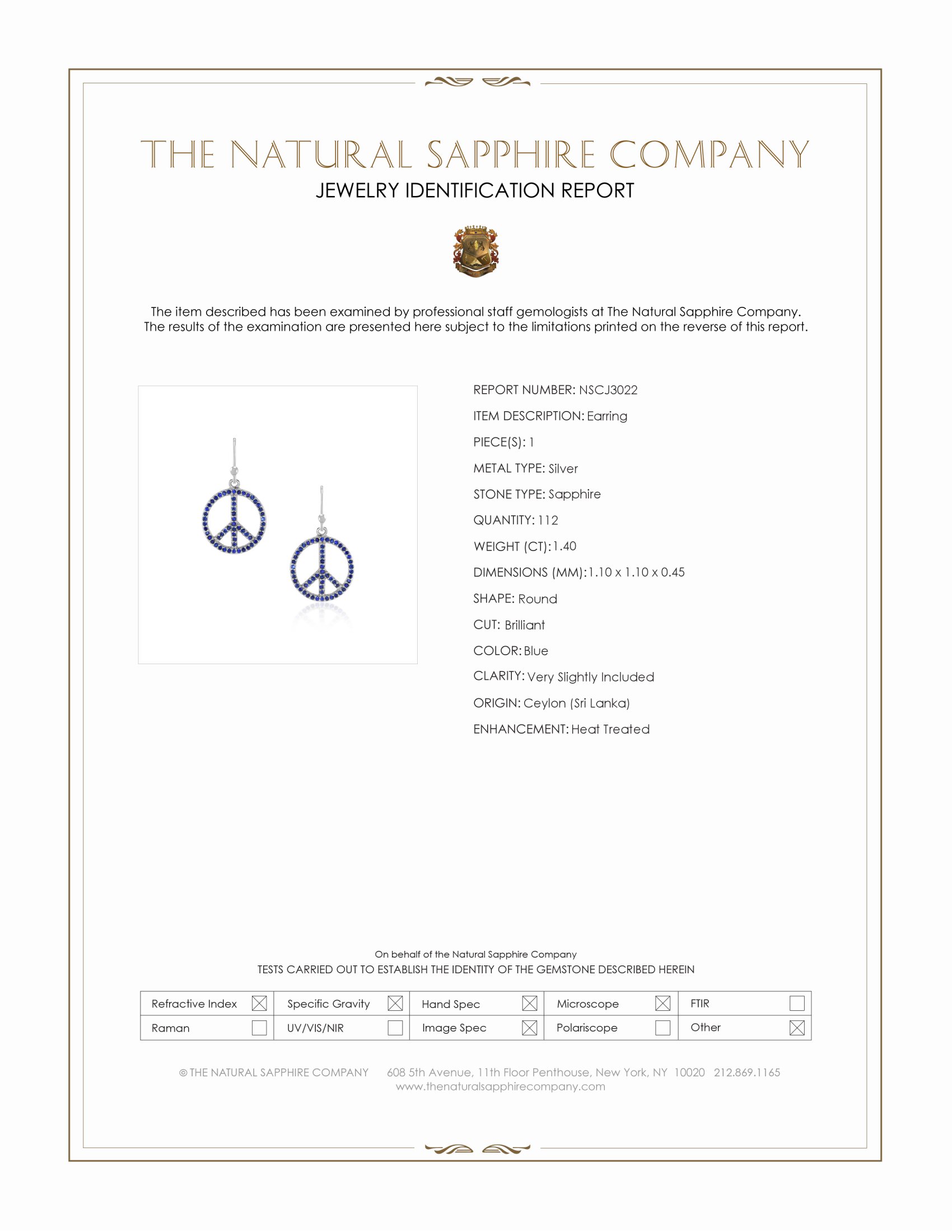 1.40 Ct.Tw. Blue Sapphire Drops Earrings, Silver