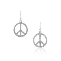 1.40 Ct.Tw. Sapphire Silver earring
