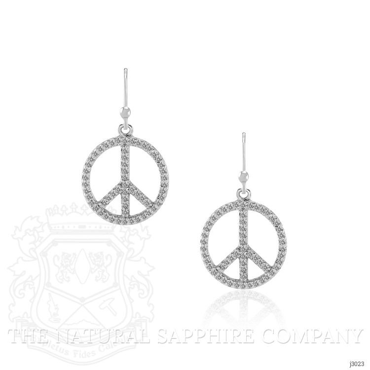 1.40 Ct.Tw. White Sapphire Drops Earrings, Silver
