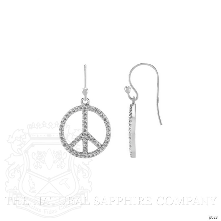 1.40 Ct.Tw. White Sapphire Drops Earrings, Silver