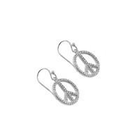 1.40 Ct.Tw. White Sapphire Drops Earrings, Silver Image