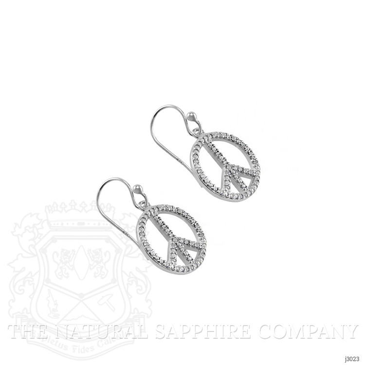 1.40 Ct.Tw. White Sapphire Drops Earrings, Silver