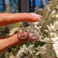 1.40&nbsp;Ct.Tw.Total Carat Weight White Sapphire Drops Earrings, Silver Life Style