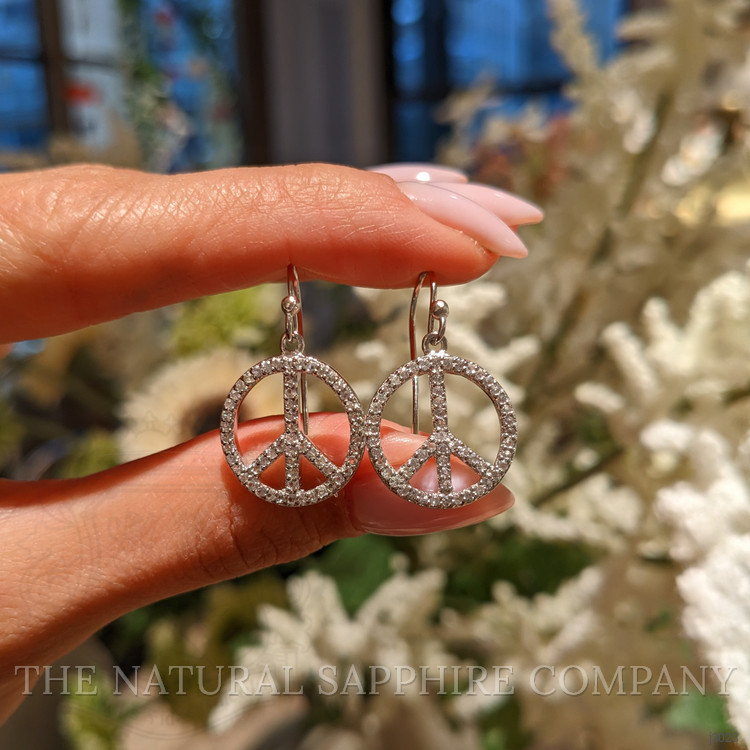 1.40 Ct.Tw. White Sapphire Drops Earrings, Silver