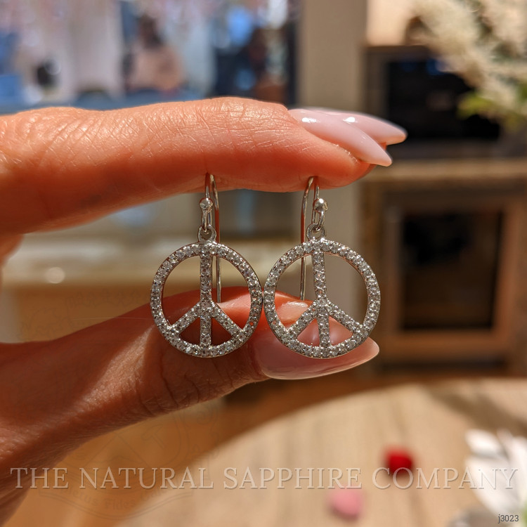 1.40 Ct.Tw. White Sapphire Drops Earrings, Silver