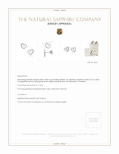 0.10 Ct.Tw. White Sapphire Studs Earrings, Silver Appraisal