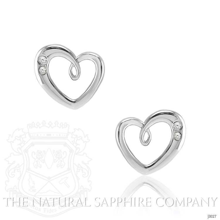 0.10 Ct.Tw. White Sapphire Studs Earrings, Silver