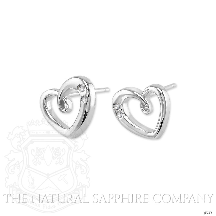 0.10 Ct.Tw. White Sapphire Studs Earrings, Silver