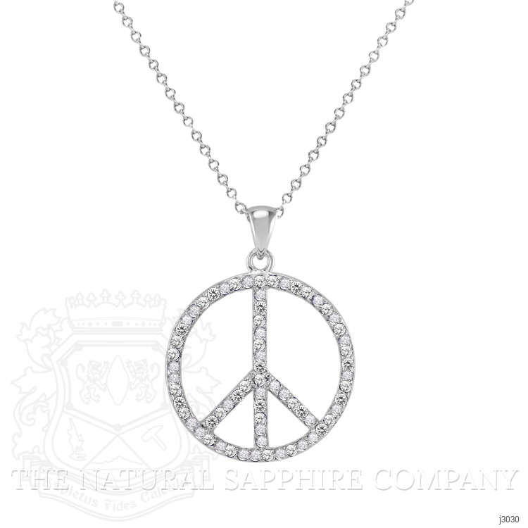 1.70 Ct. White Sapphire Accent Stones Pendant, Silver