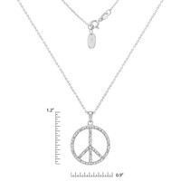 1.70 Ct. White Sapphire Accent Stones Pendant, Silver Image