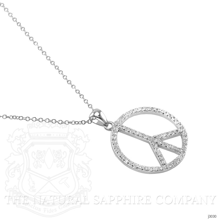 1.70 Ct. White Sapphire Accent Stones Pendant, Silver