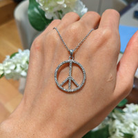 1.70 Ct. White Sapphire Accent Stones Pendant, Silver Life Style