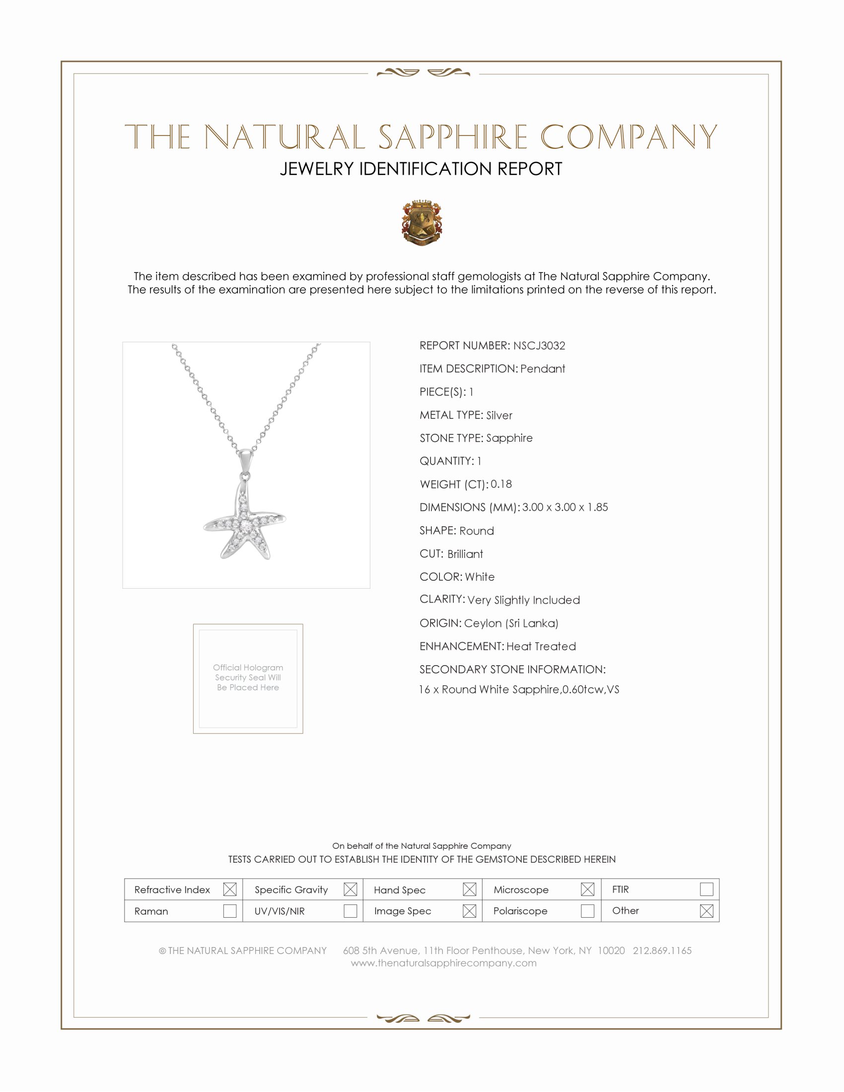 0.78 Ct. White Sapphire Accent Stones Pendant, Silver