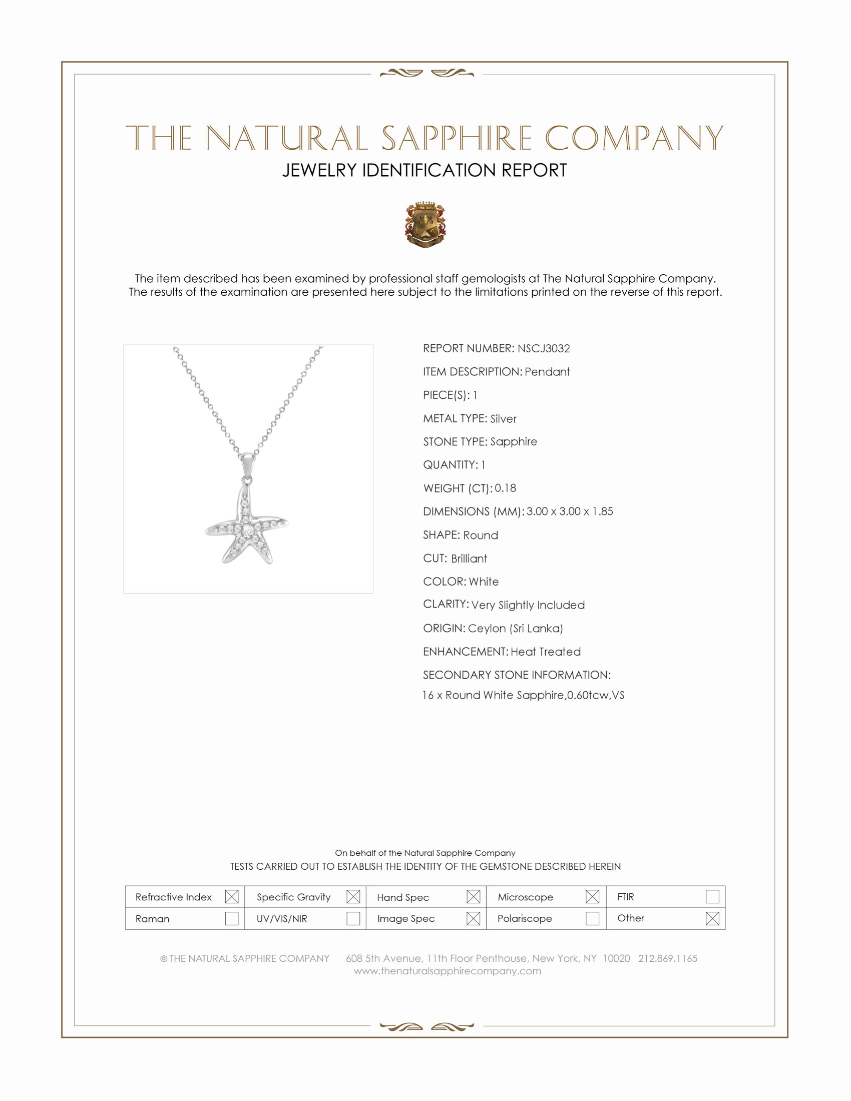 0.78 Ct. White Sapphire Accent Stones Pendant, Silver