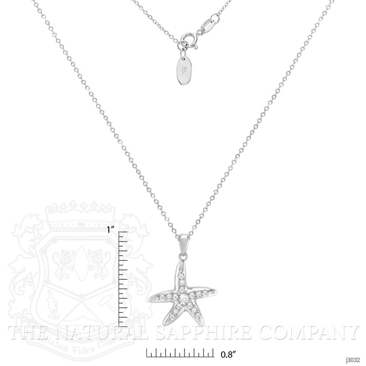 0.78 Ct. White Sapphire Accent Stones Pendant, Silver