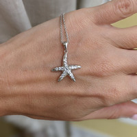 0.78 Ct. White Sapphire Accent Stones Pendant, Silver Life Style